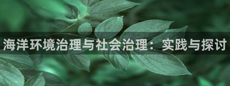 凯发k8网站是多少：海洋环境治理与社会治理：实践与探讨